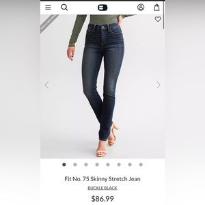 Buckle Black Womens Strait leg dark rinse jeans